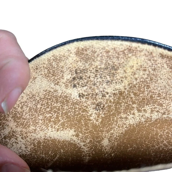 Vintage Nine West Black Cognac Leather Western Boot Women's Size 6 - Picture 9 of 9